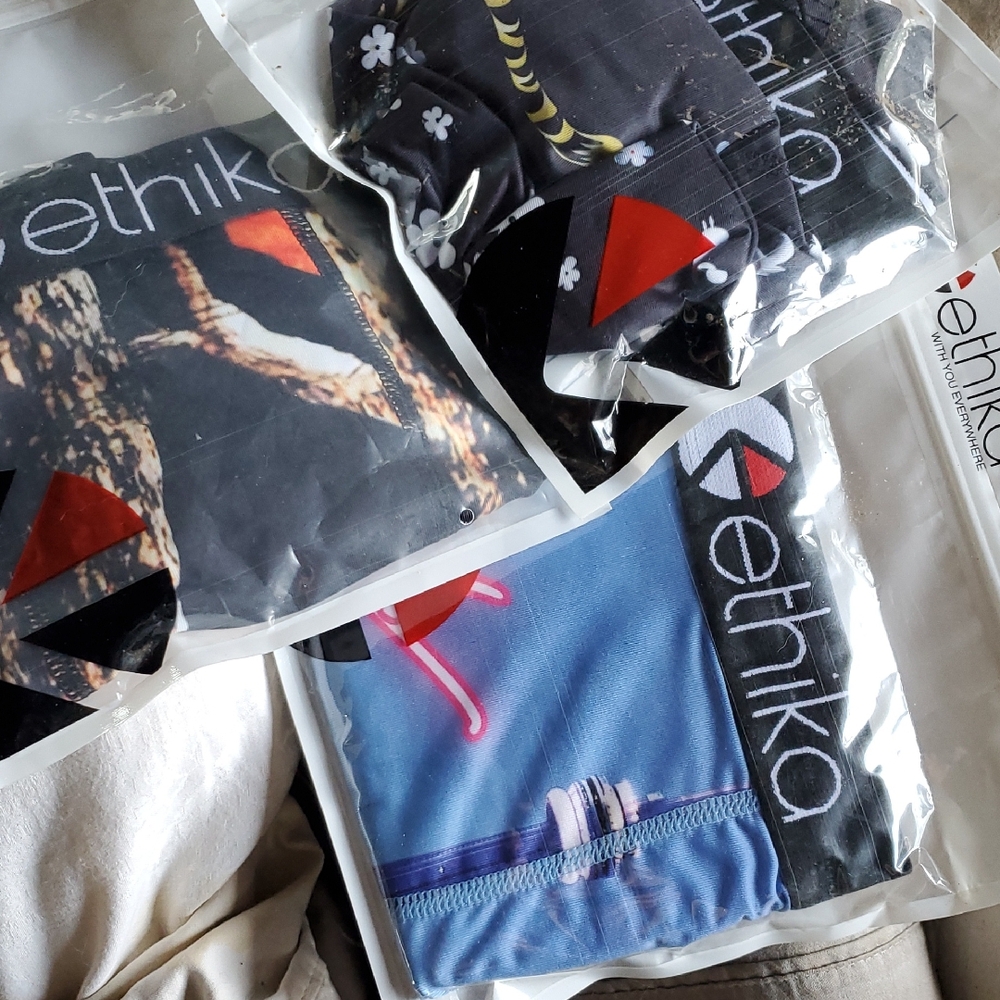 Ethika Boxer Briefs - Black, Blue, and Red